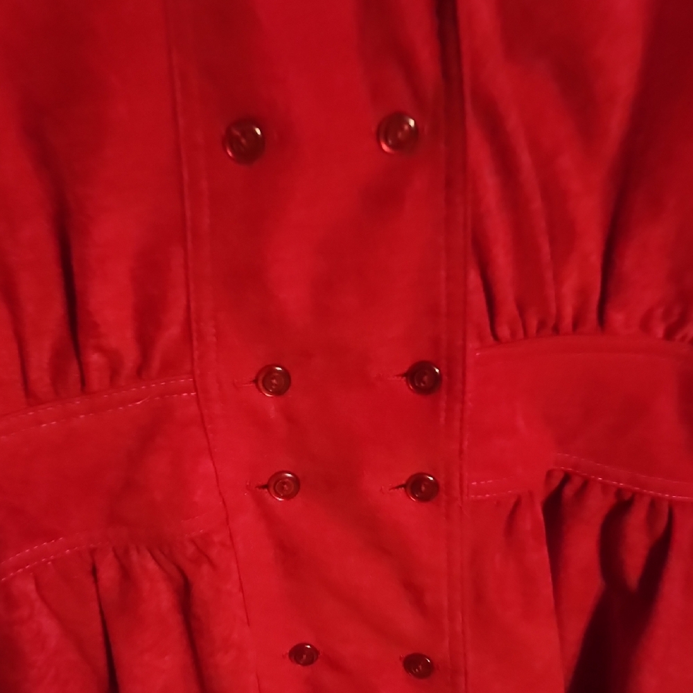 Elegant Red Women's Dress - Picture 3 of 5